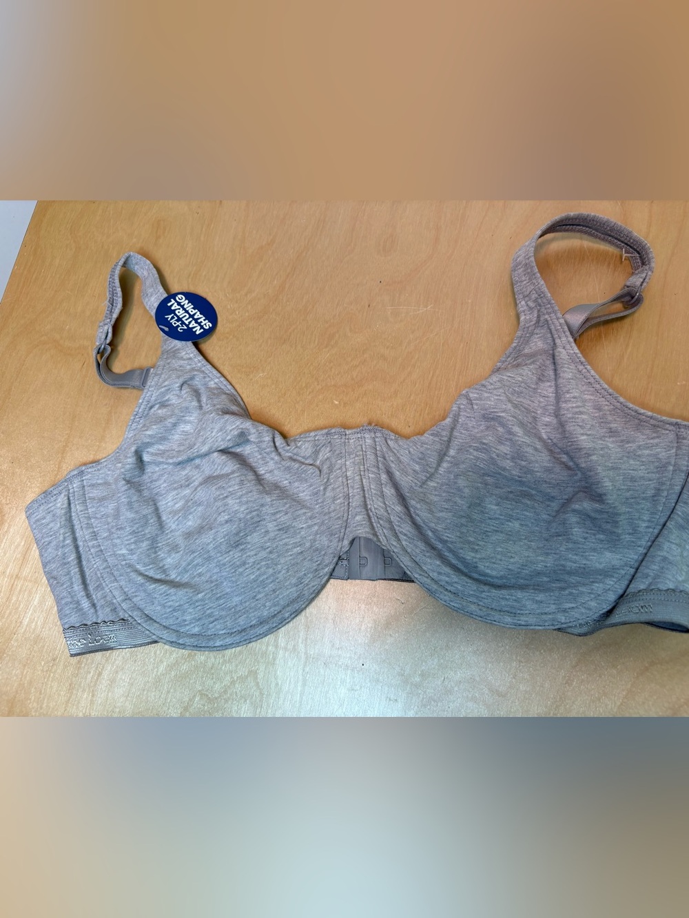 NWT GRAY FRUIT OF THE LOOM UNLINED NATURAL SHAPING T-SHIRT BRA SIZE 42C